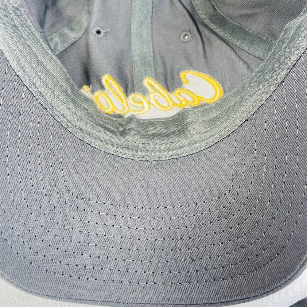 Cabela's Hat Cap Strapback Gray Yellow One Size Adjustable Embroidered Adult Men - Picture 6 of 8